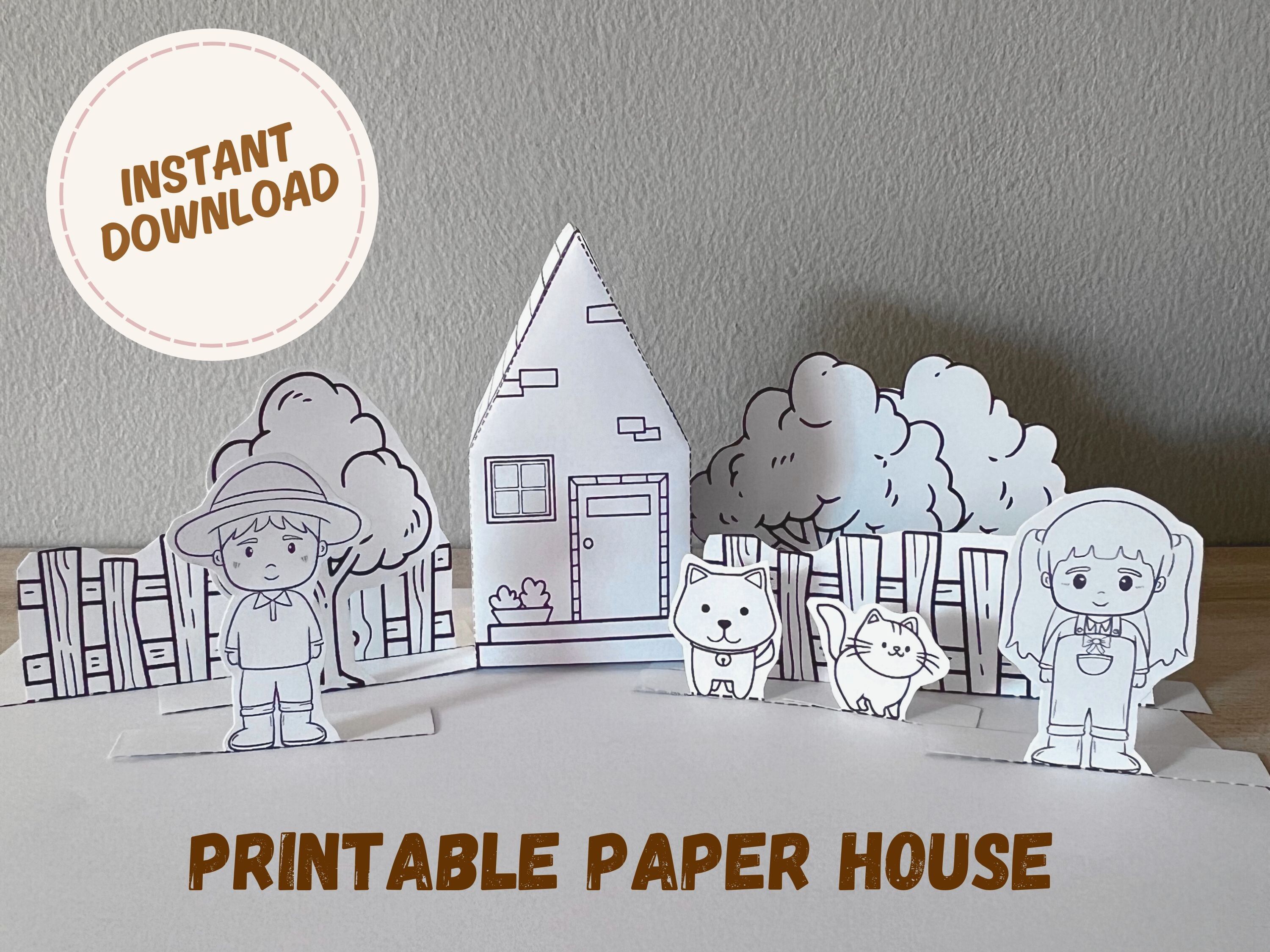 Exceptional DIY Paper House and Paper Doll Printable