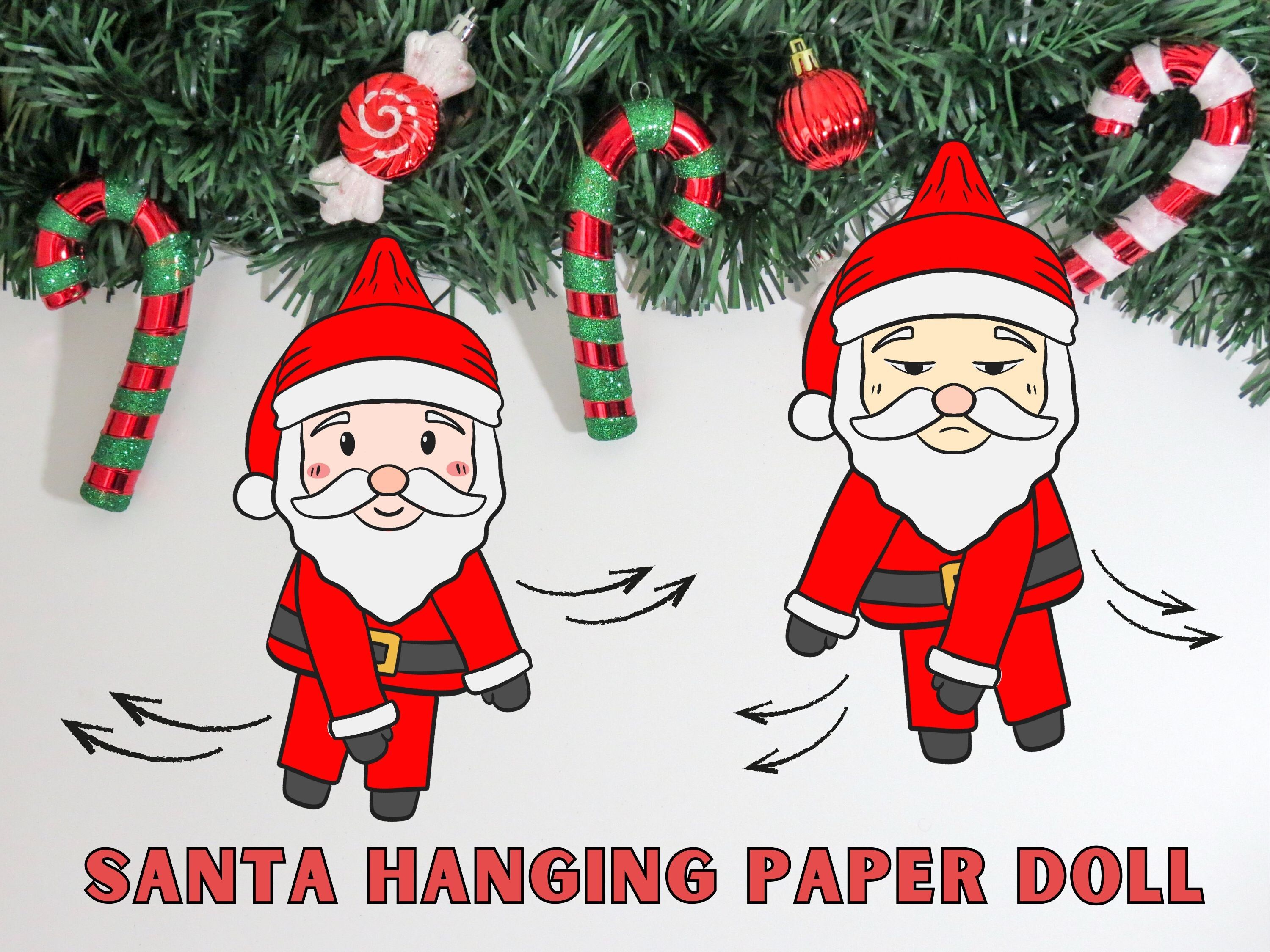 Exciting Christmas Santa Hanging Paper Doll Craft