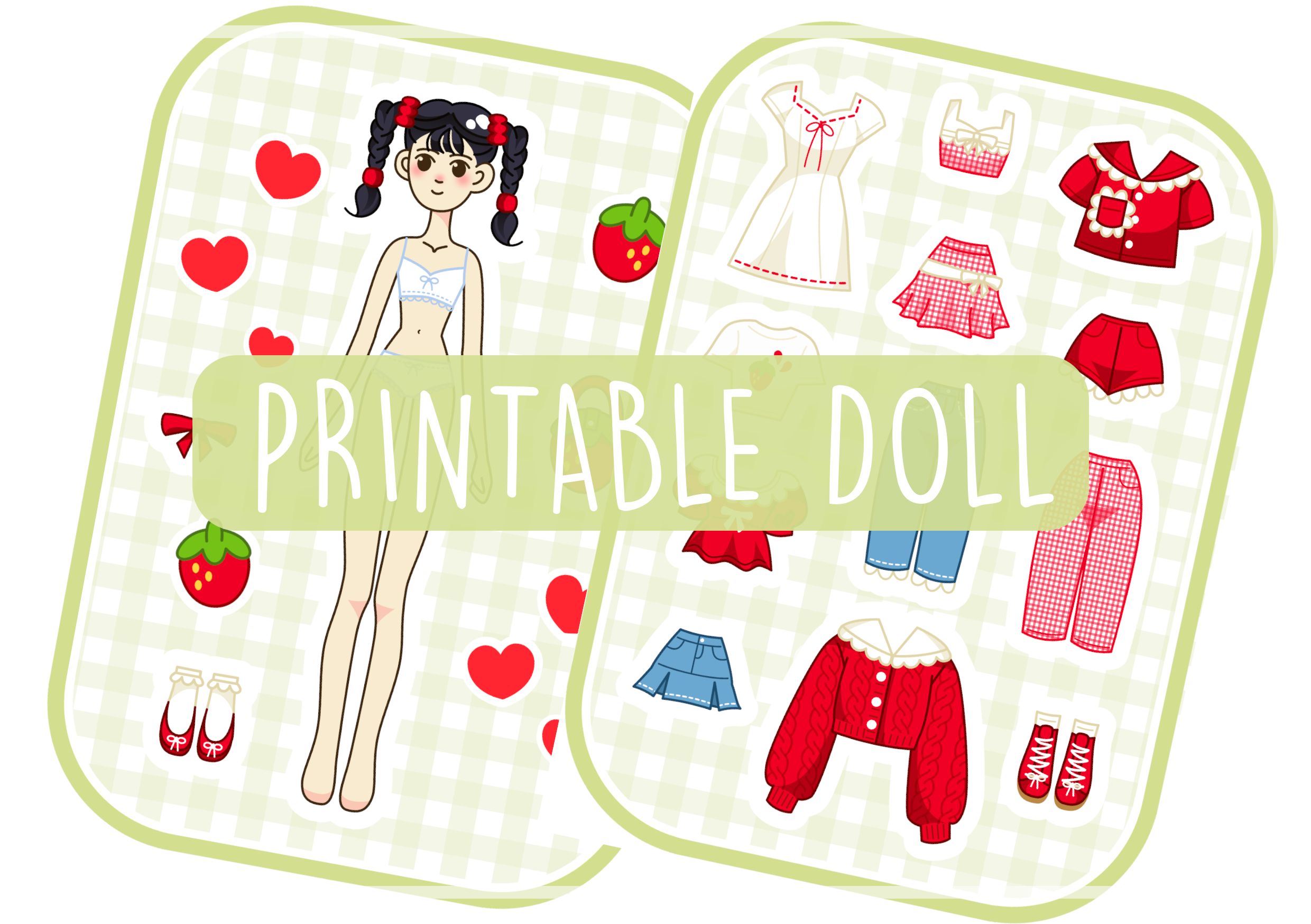 Remarkable Printable Dress-Up Paper Doll Set 4