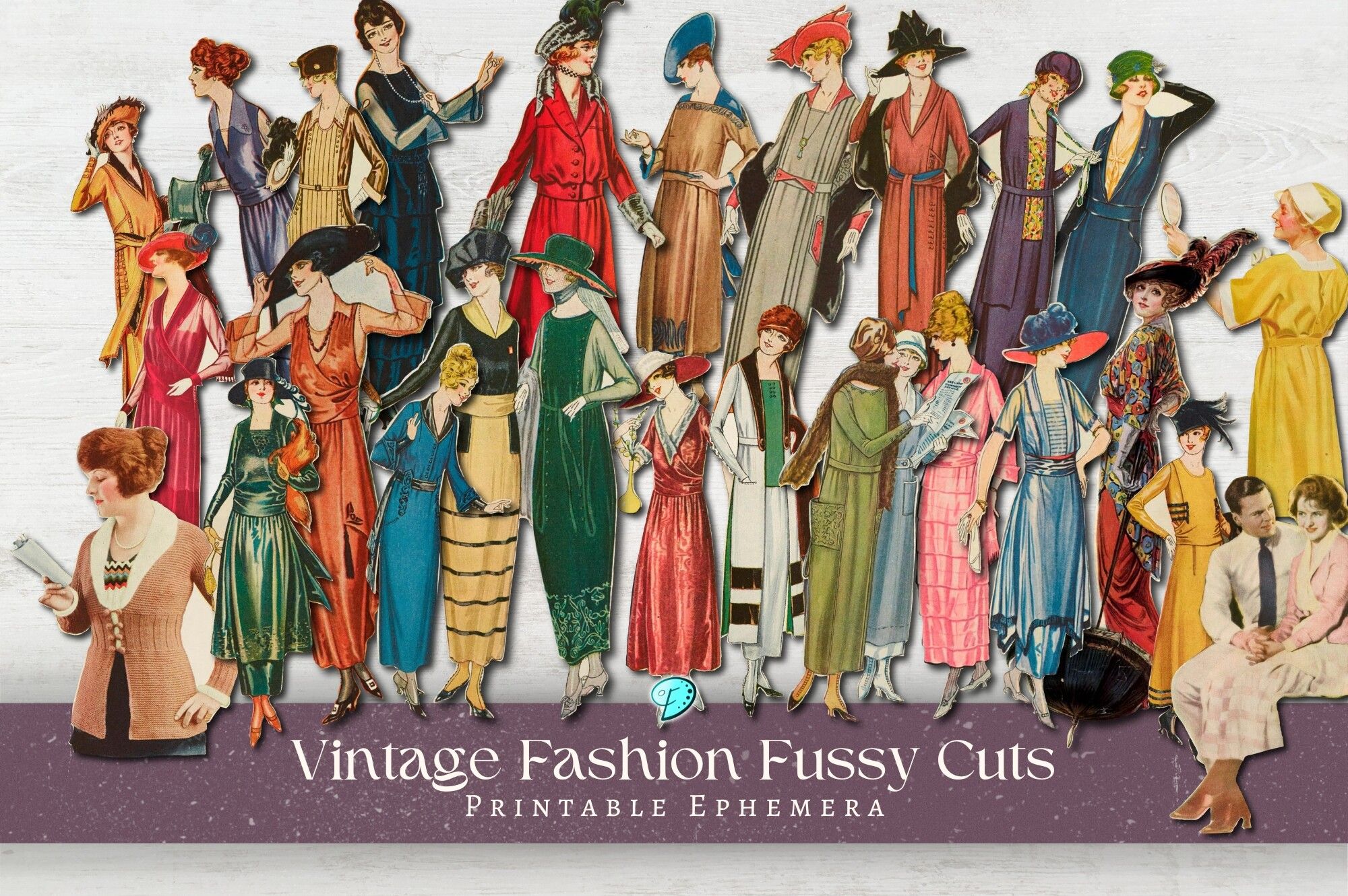 Authentic Vintage Fashion Fussy Cuts Vol 1